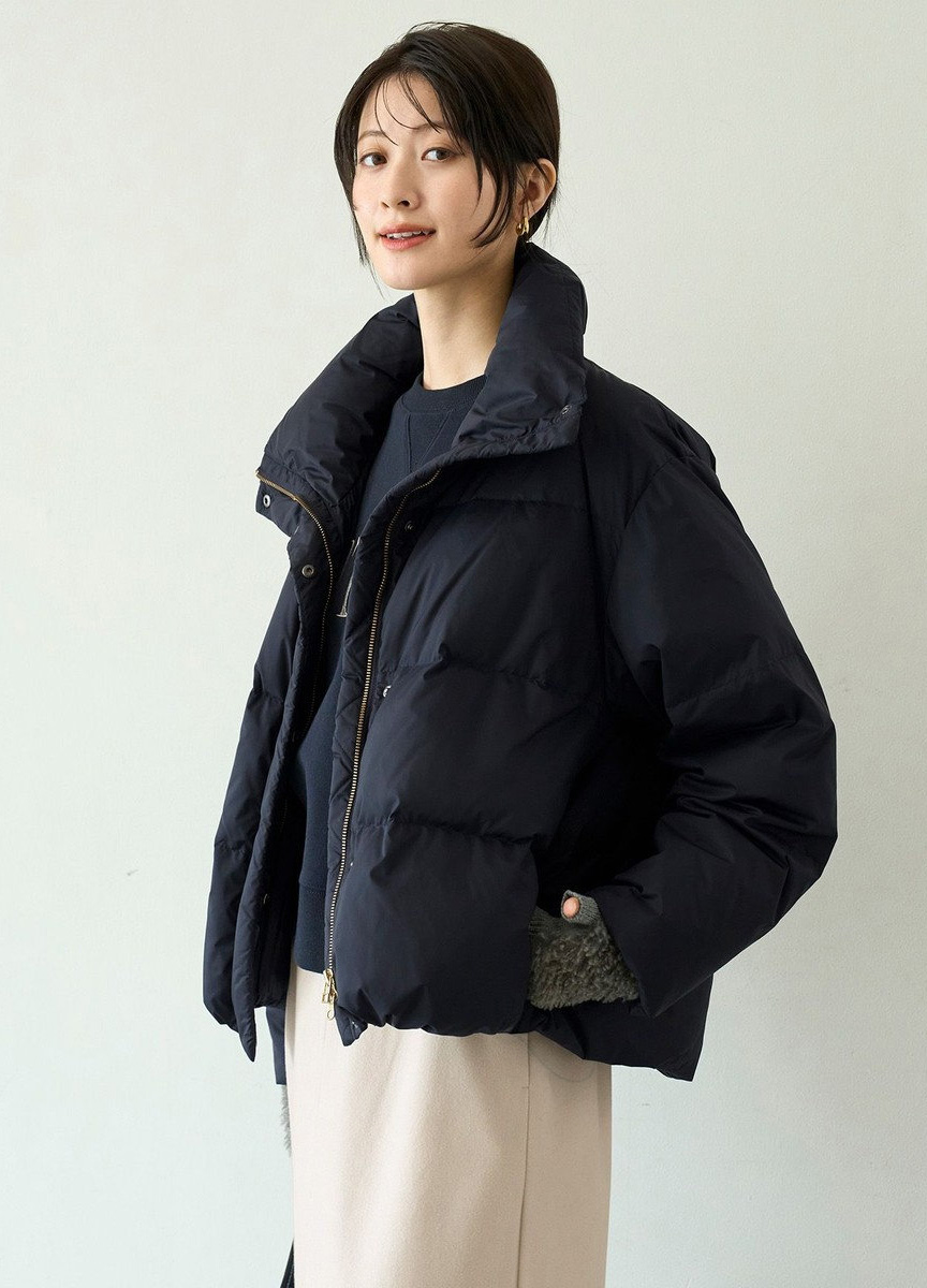 短版立領羽絨外套